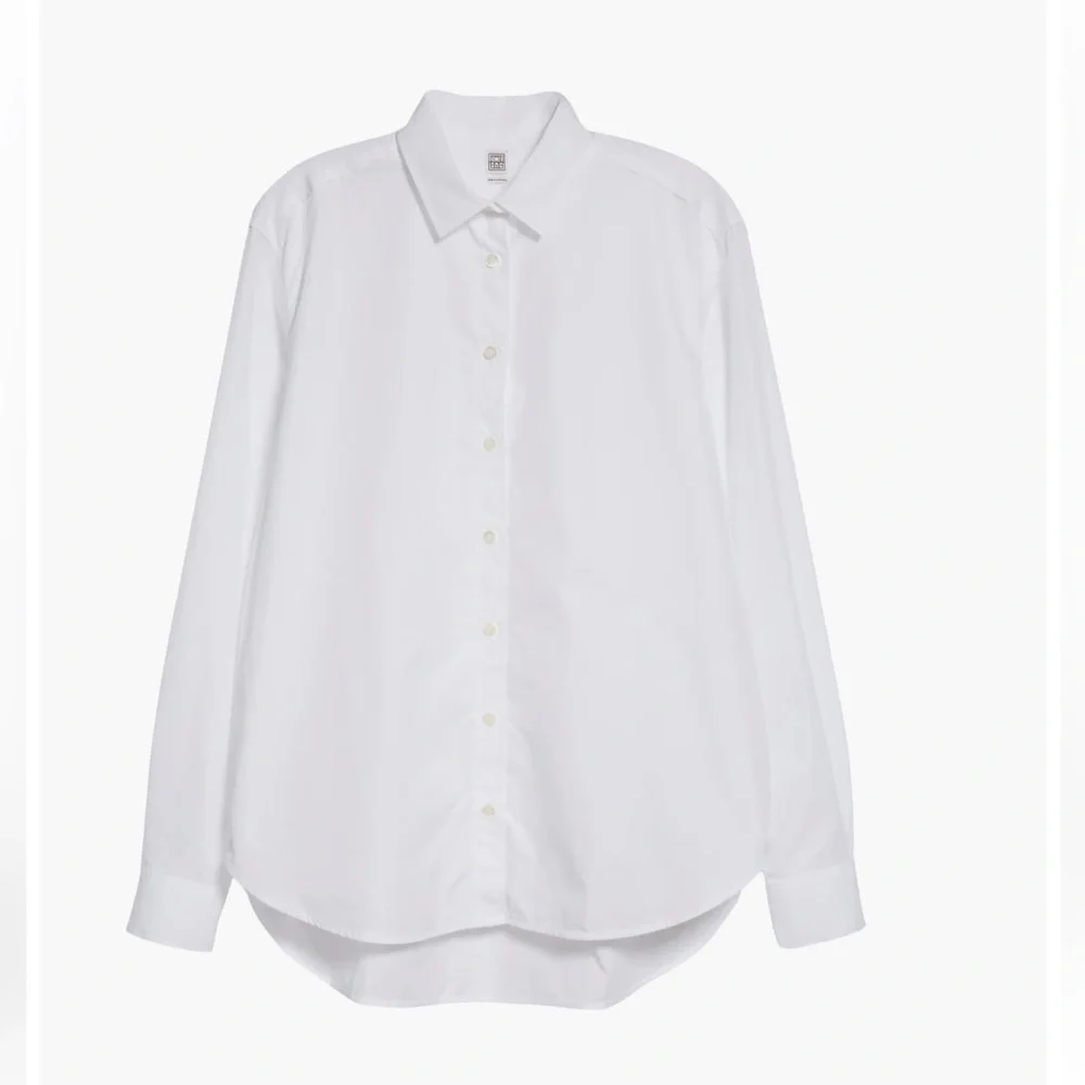 NWT TOTÊME Signature Organic Cotton Poplin Button-Up Shirt - Picture 6 of 14